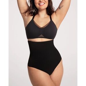 Honeylove SuperPower Sculpting High-Waist Thong Shapewear Black XS NWT